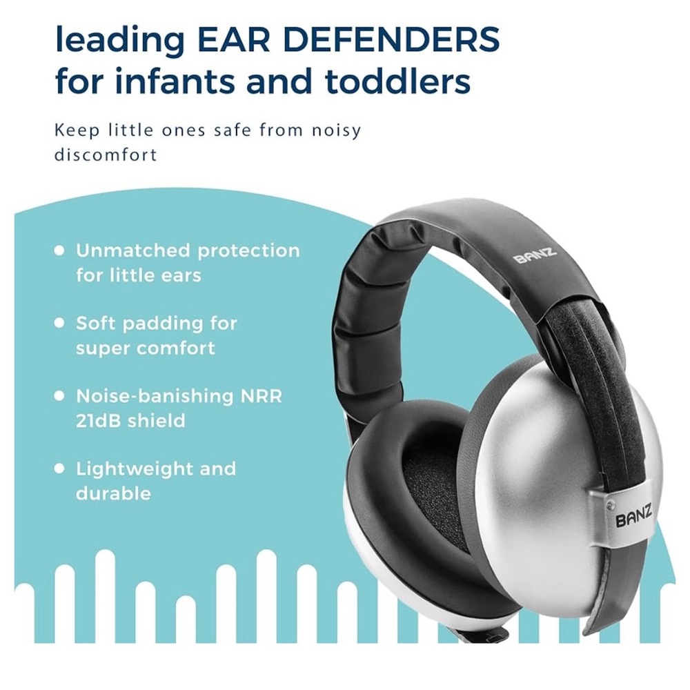 Banz Baby Ear Headphones 0-36 Months, Noise Cancelling Headphones for Kids